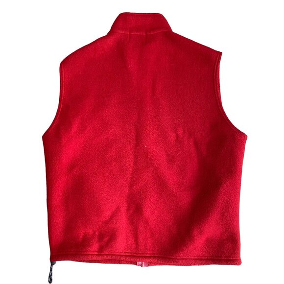 Vtg Roots Canada Fleece Sweater Vest Team Canada Size Large Red - Picture 5 of 6